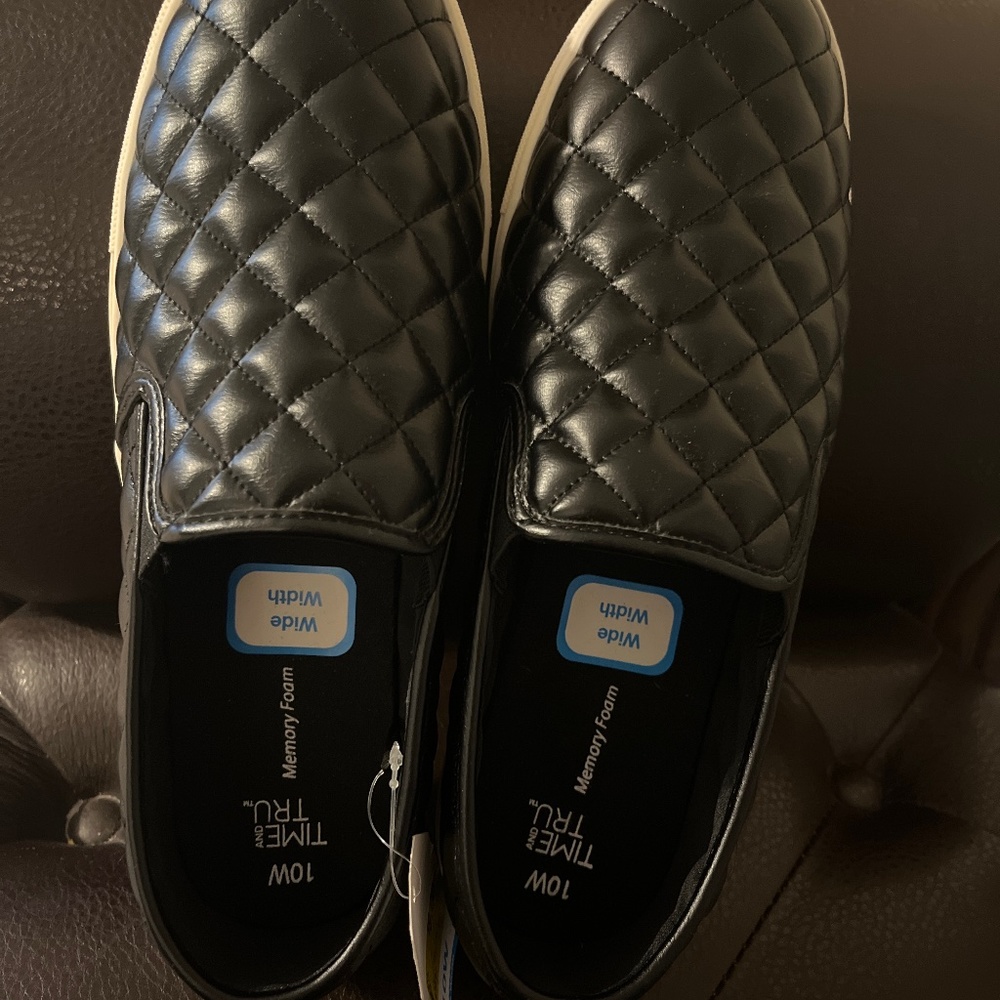 Black slip on shoes